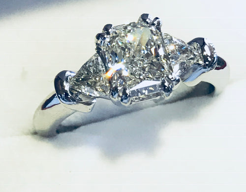 Elongated Cushion Engagement Ring