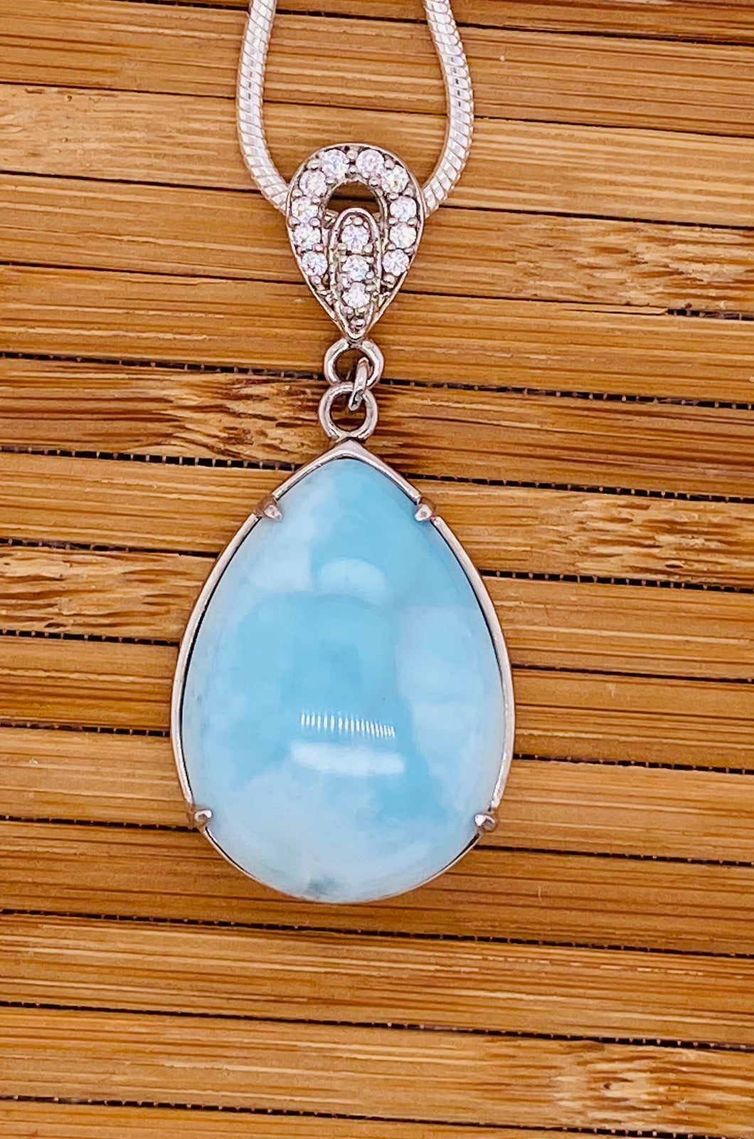 Oval Larimar Pendant