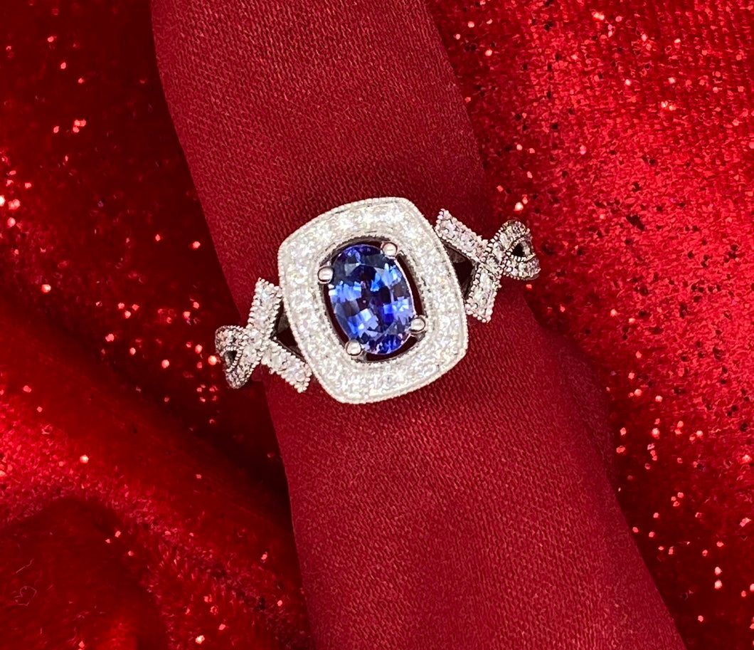 Tanzanite and Diamond Ring